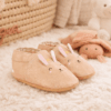 chausson cuir souple, matière naturelle pour la motricité et le développement de bébé