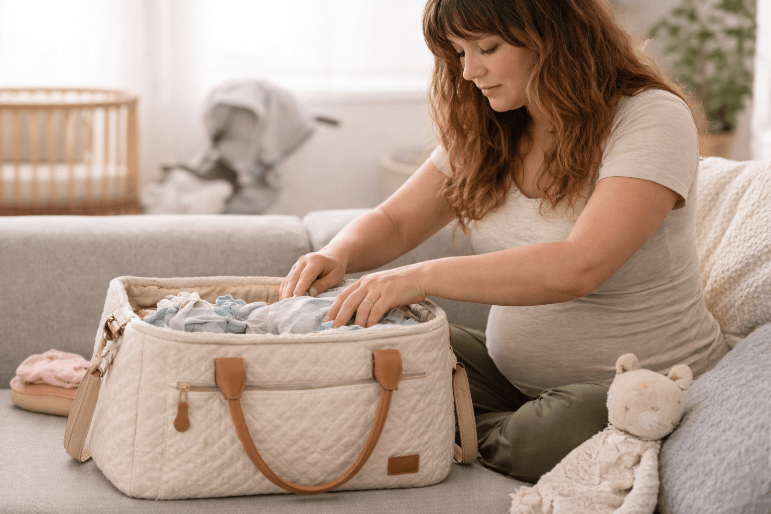 Lire la suite à propos de l’article Valisette maternité : liste complète & checklist pour préparer son trousseau de naissance