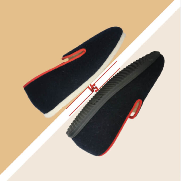 charentaise comparaison semelle feutre souple et semelle pvc rigide confort et durabilité