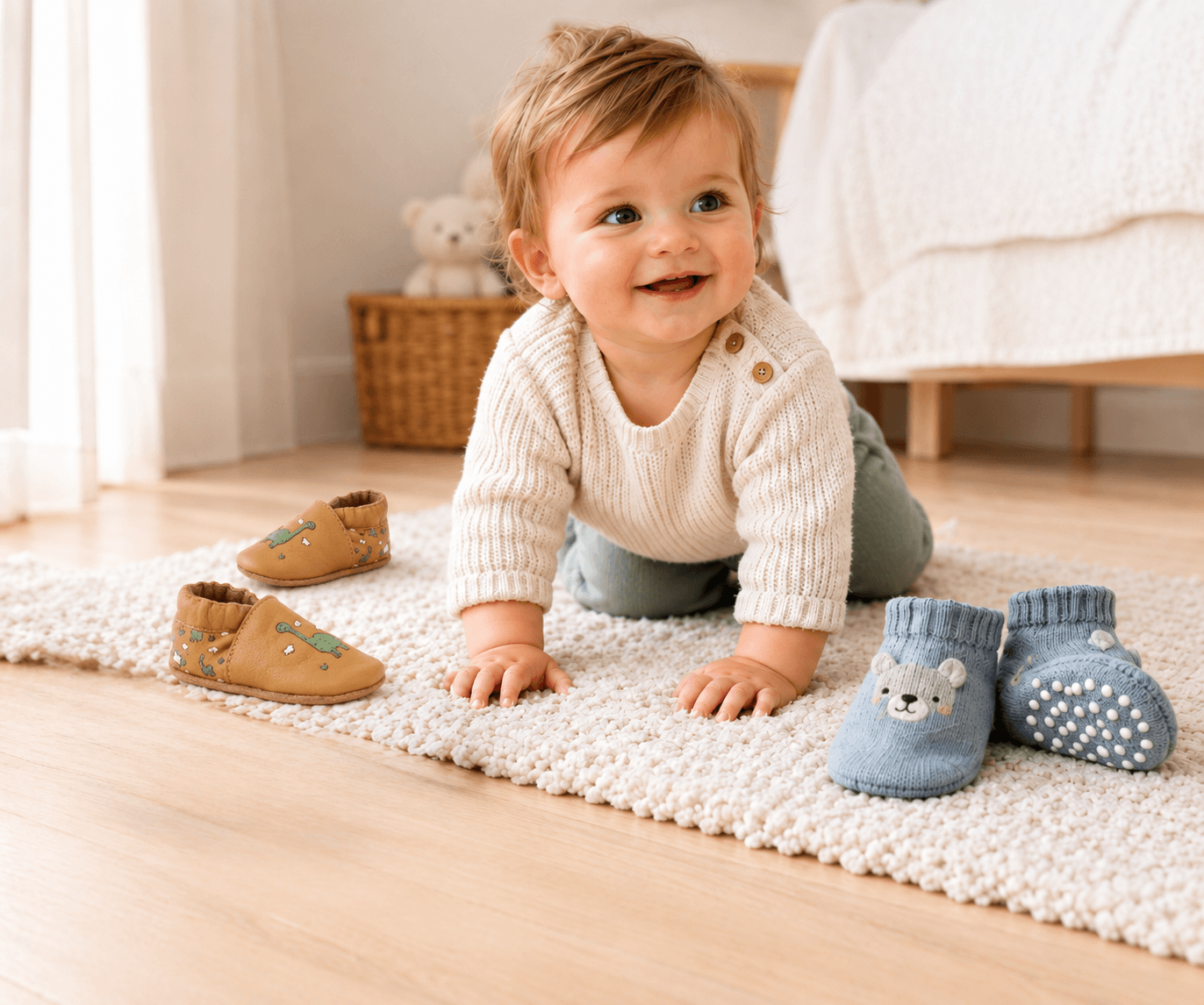 Lire la suite à propos de l’article Chaussons bébé ou chaussettes antidérapantes : que choisir ?